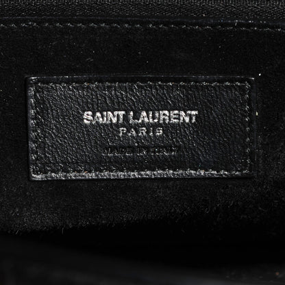 Saint Laurent Calfskin Crocodile Embossed Small Sac de Jour Black 6 of 7