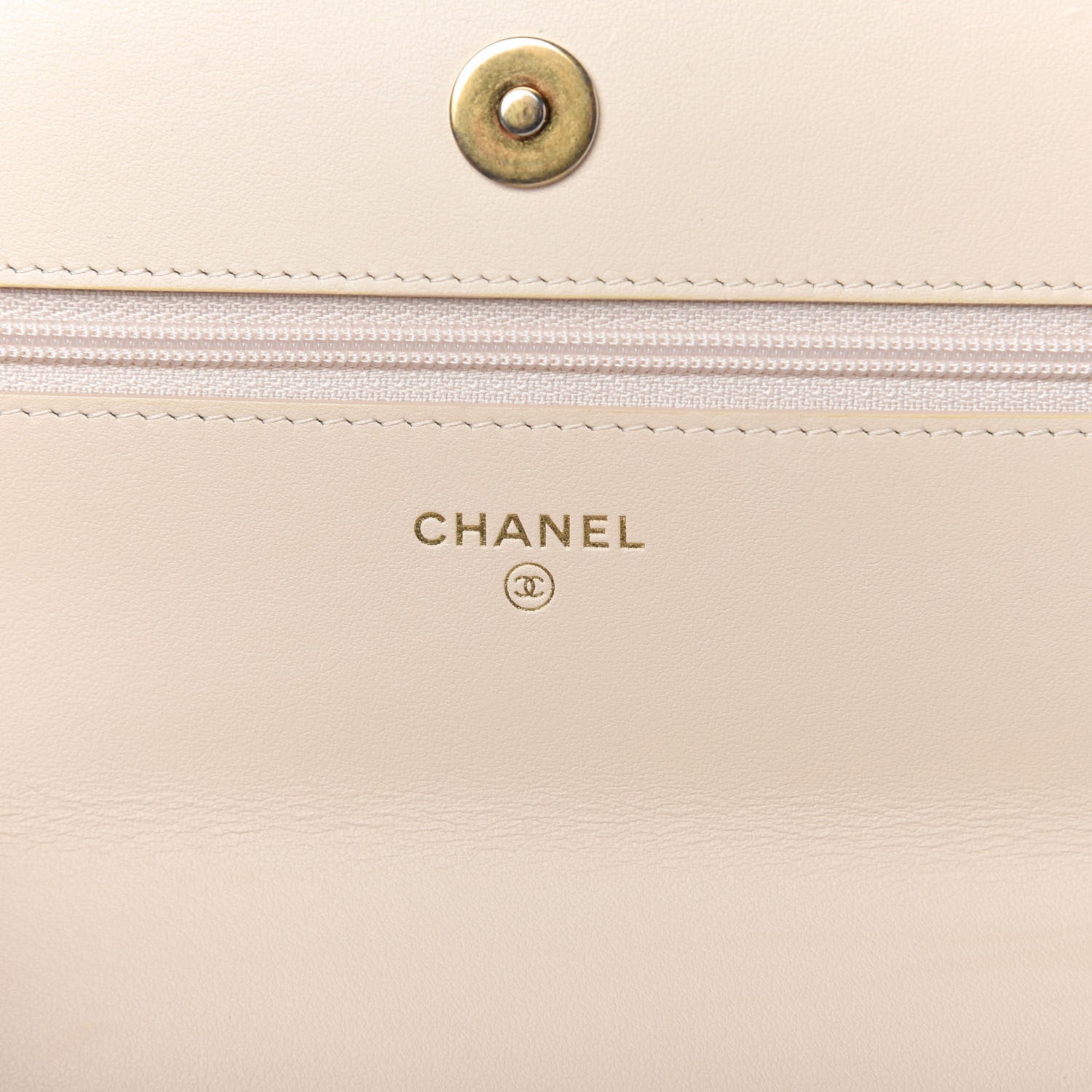 Chanel Goatskin Quilted Chanel 19 Wallet On Chain WOC Light Beige 8 of 12