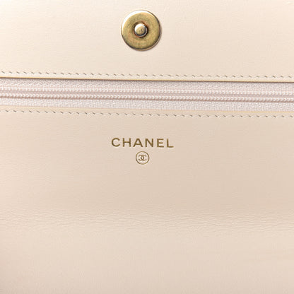Chanel Goatskin Quilted Chanel 19 Wallet On Chain WOC Light Beige 8 of 12