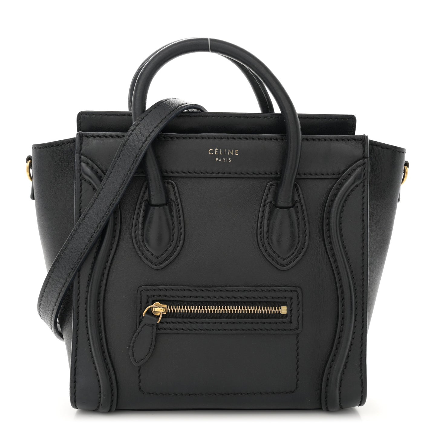 Smooth Calfskin Nano Luggage Black