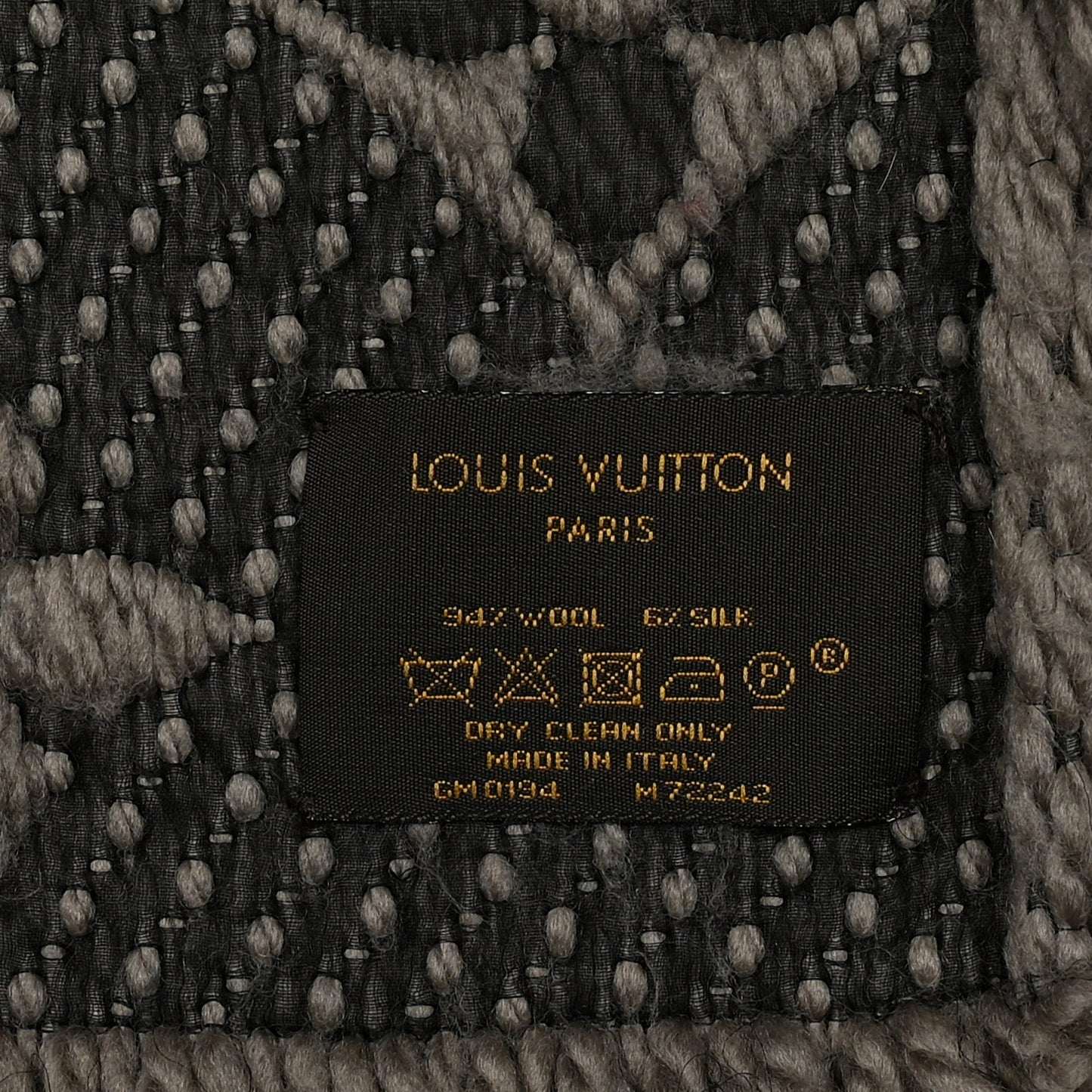 Wool Silk Logomania Scarf Verone