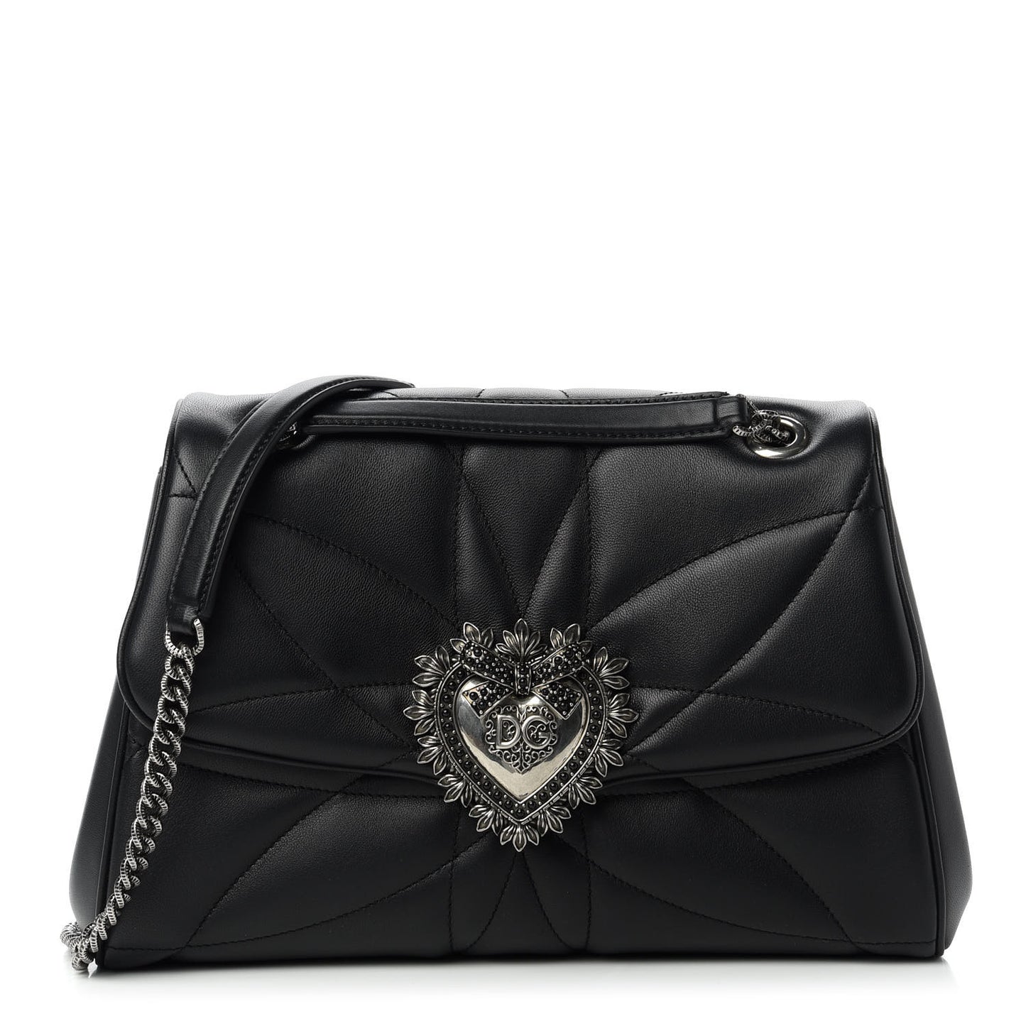 Lambskin Devotion Shoulder Bag Black