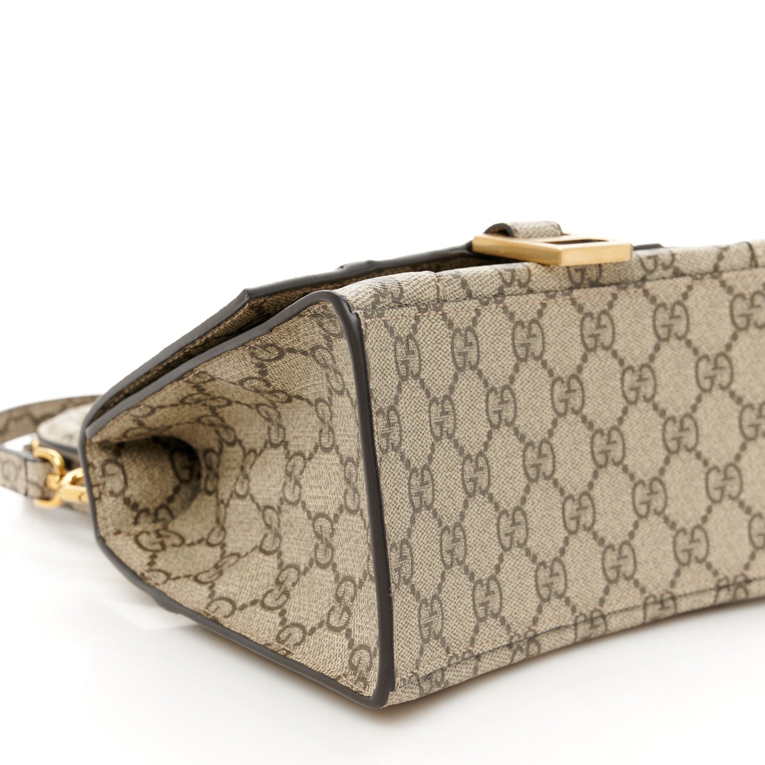 Balenciaga X GUCCI GG Supreme Monogram Small Hourglass Top Handle Bag Beige Ebony 10 of 13
