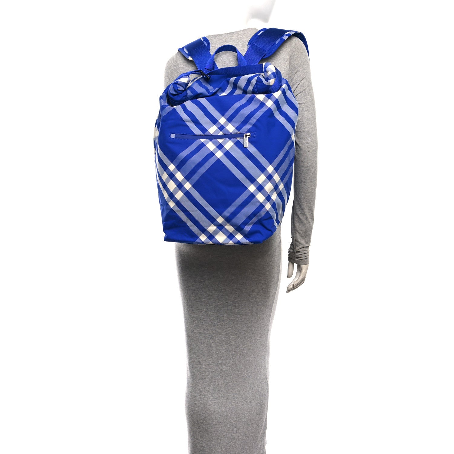 Burberry Nylon Nova Check Roll Backpack Knight 2 of 10