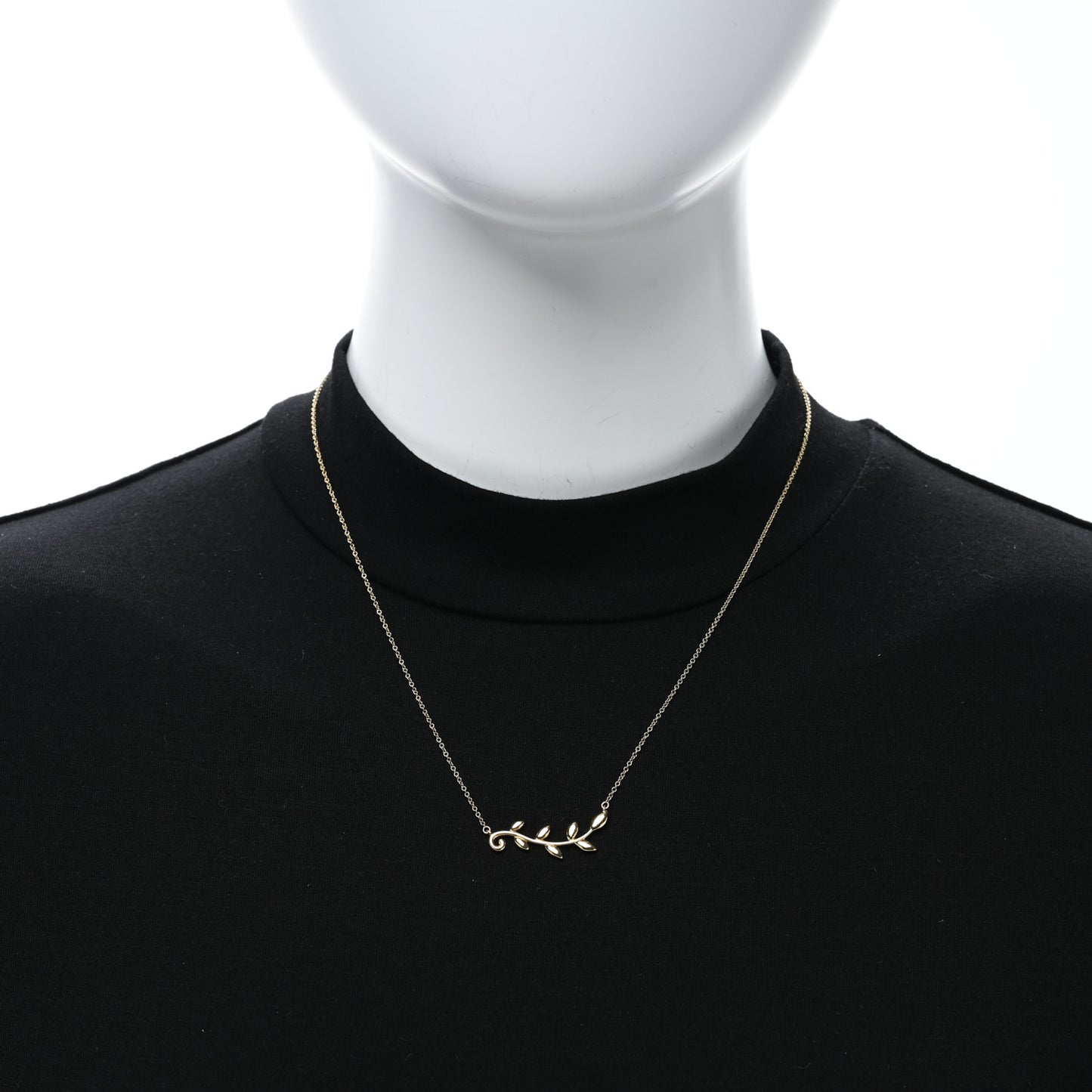 18K Yellow Gold Paloma Picasso Olive Leaf Vine Pendant Necklace