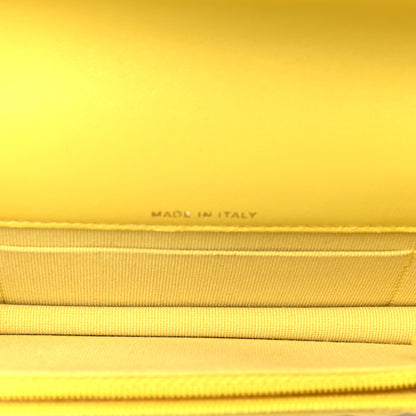 Chanel Lambskin Quilted Chanel 19 Flap Phone Holder With Chain Yellow 5 of 12