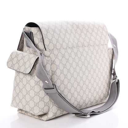 Gucci GG Plus Monogram Messenger Diaper Bag Ecru Grigio 3 of 8