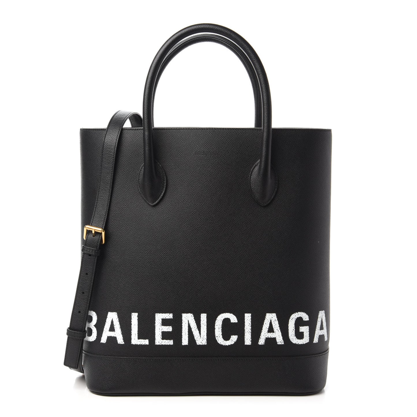 Grained Calfskin Ville Aj Tote Black