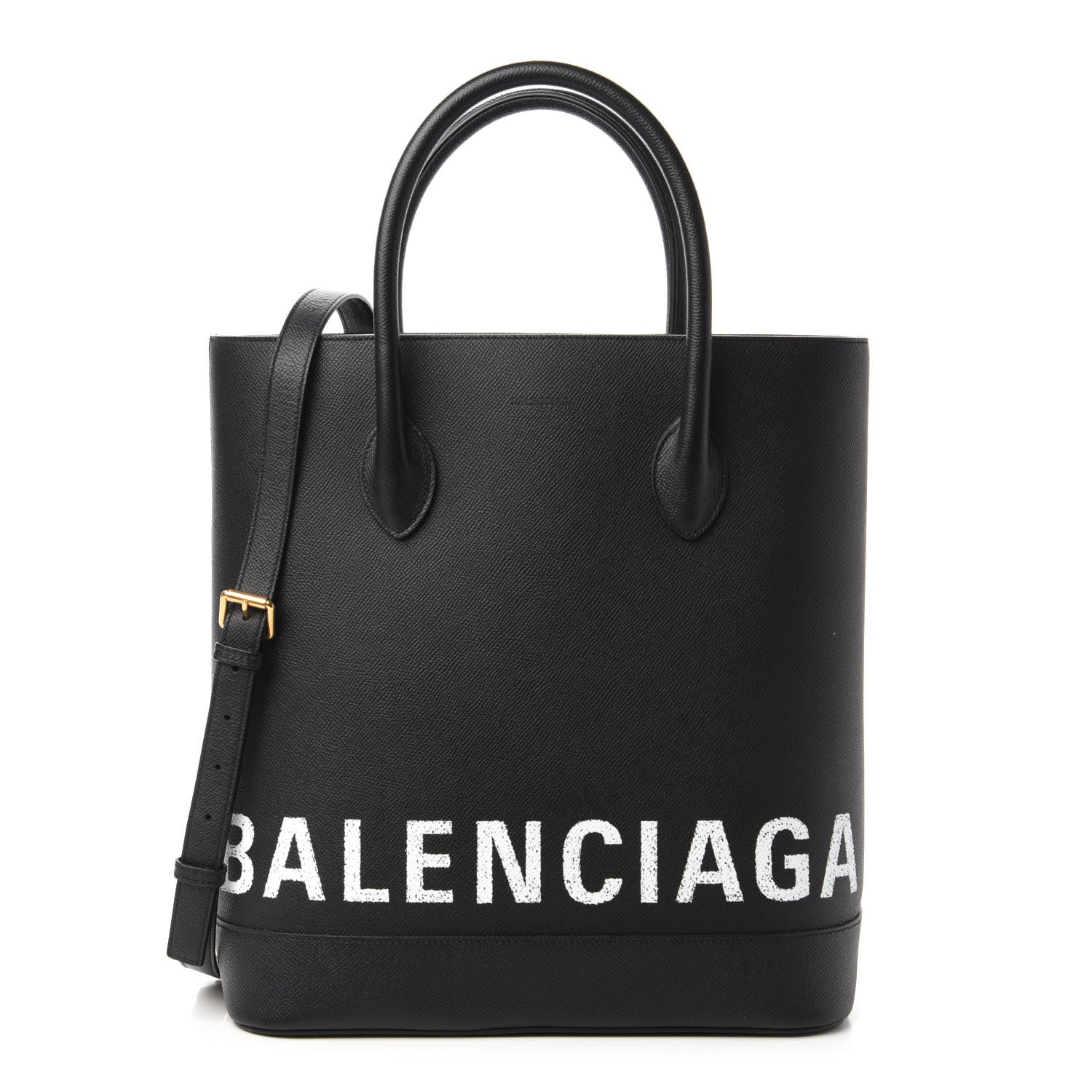Balenciaga Grained Calfskin Ville Aj Tote Black 1 of 10
