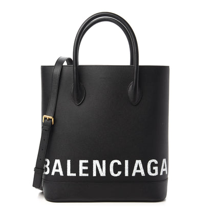 Balenciaga Grained Calfskin Ville Aj Tote Black 1 of 10