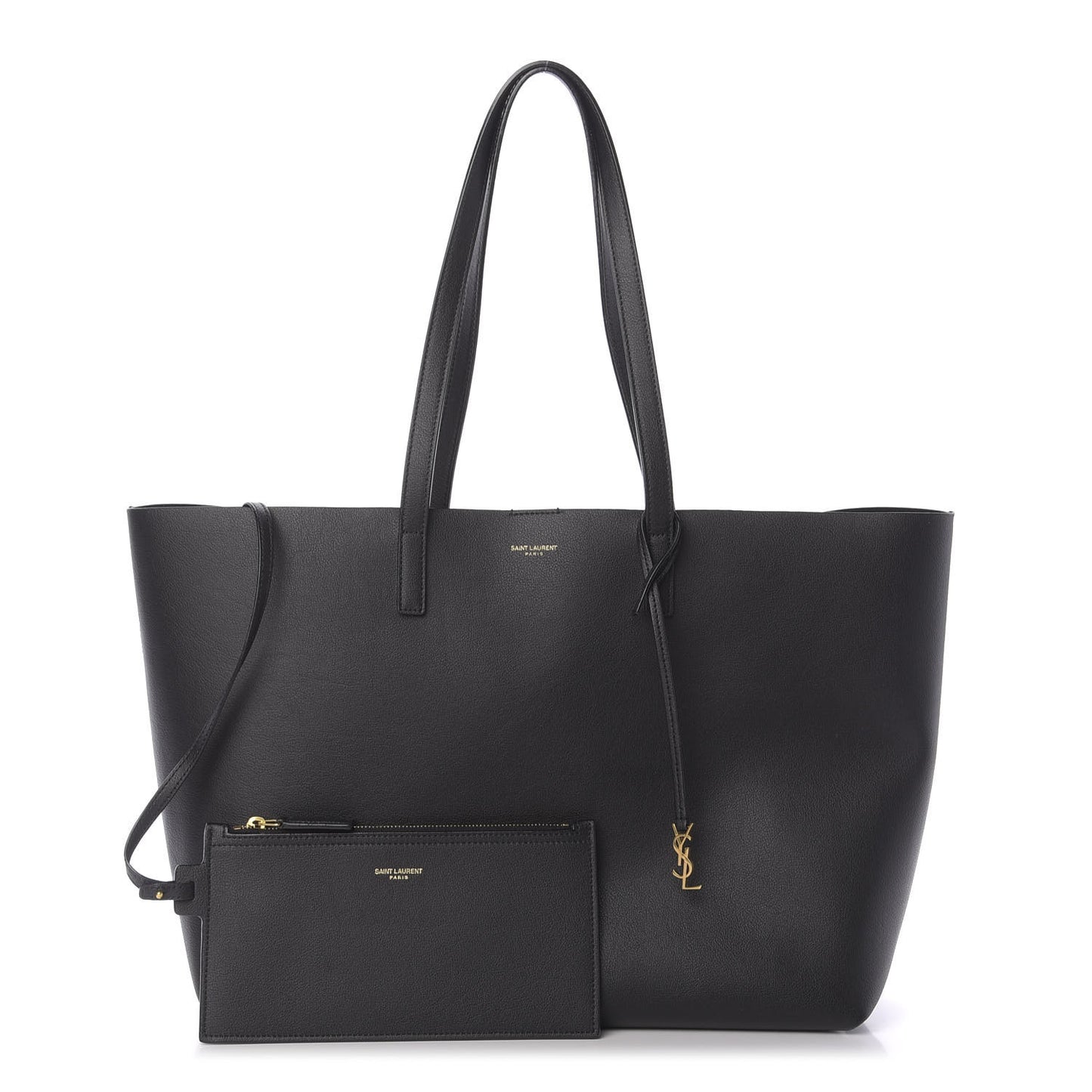 Calfskin Large Shopping Tote Black