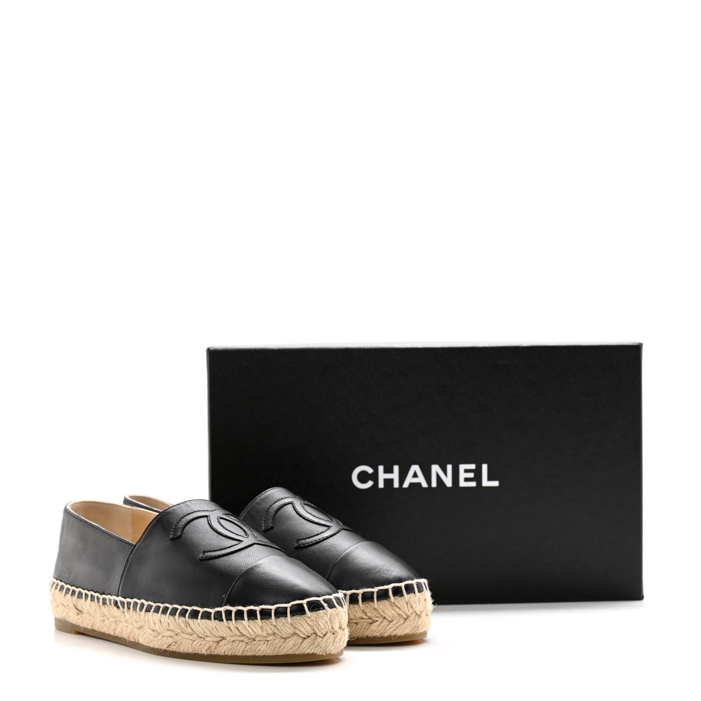 Lambskin CC Espadrilles 36 Black