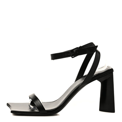 Balenciaga Smooth Calfskin Moon Square Toe 90mm Sandals 37.5 Black 1 of 8