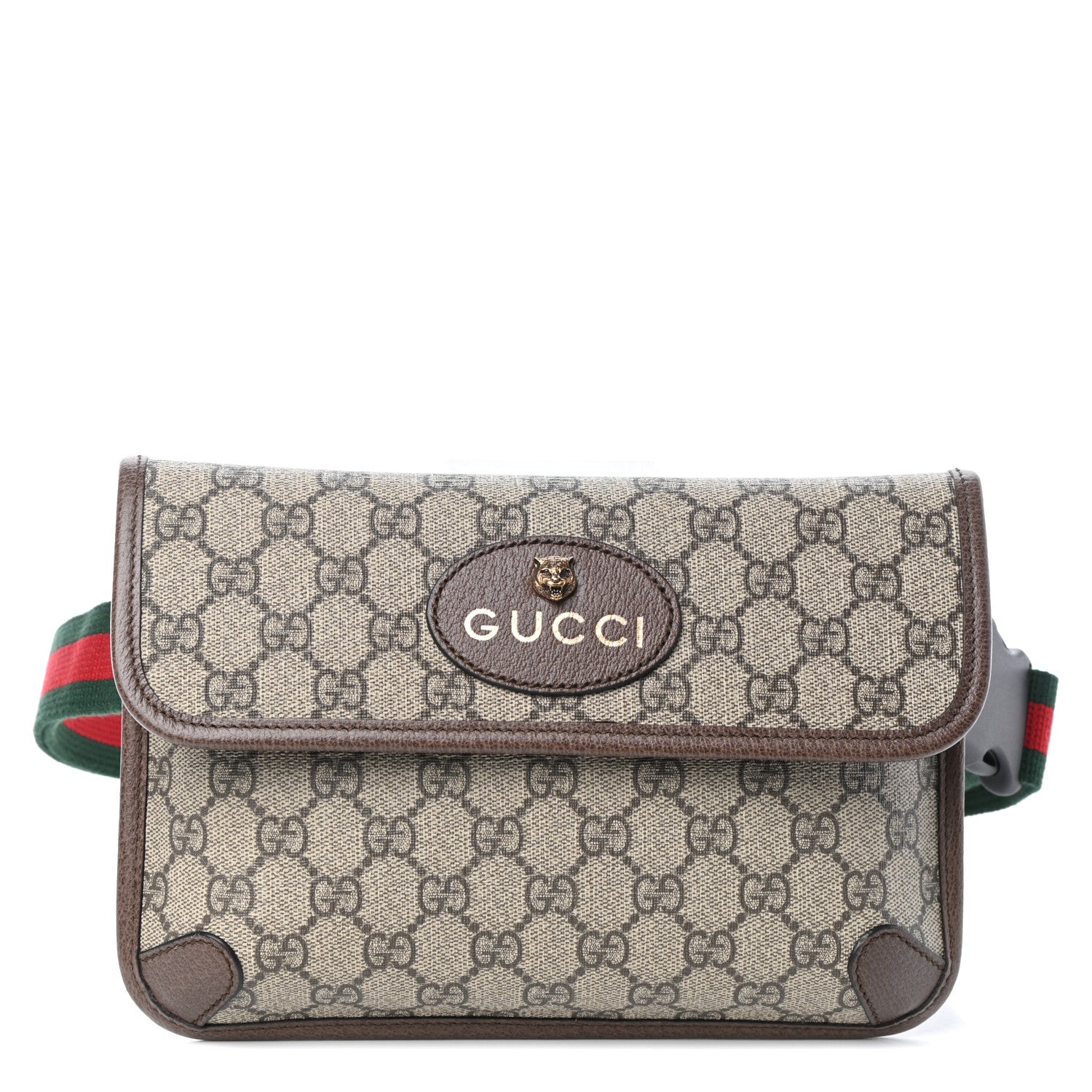 Gucci GG Supreme Monogram Neo Vintage Web Belt Bag Brown 1 of 9
