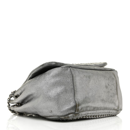 Chanel Metallic Deerskin Luxe Ligne Flap Silver 4 of 21