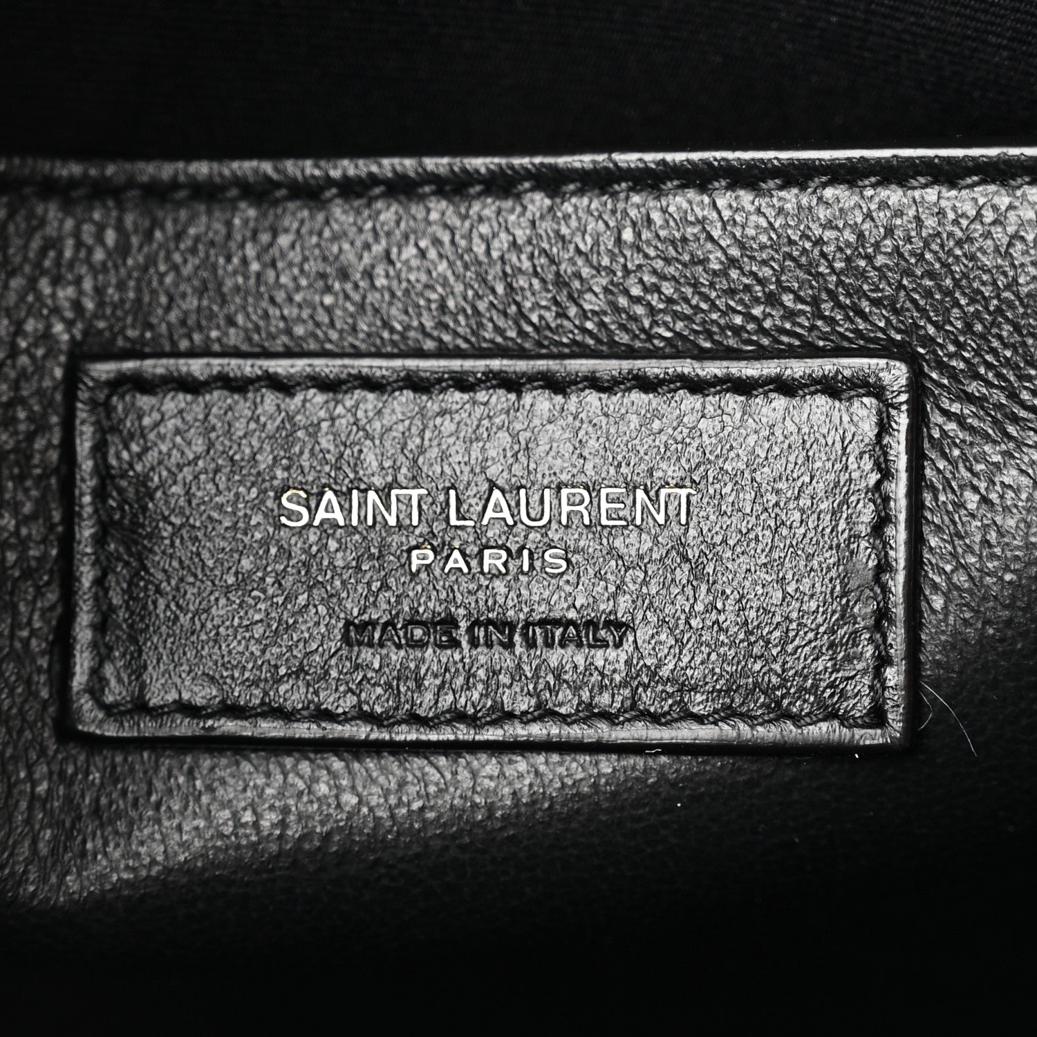Saint Laurent Calfskin Raffia Large Shopping Tote Naturale Black 7 of 11