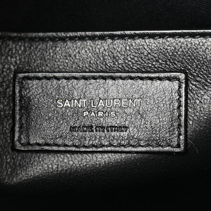 Saint Laurent Calfskin Raffia Large Shopping Tote Naturale Black 7 of 11