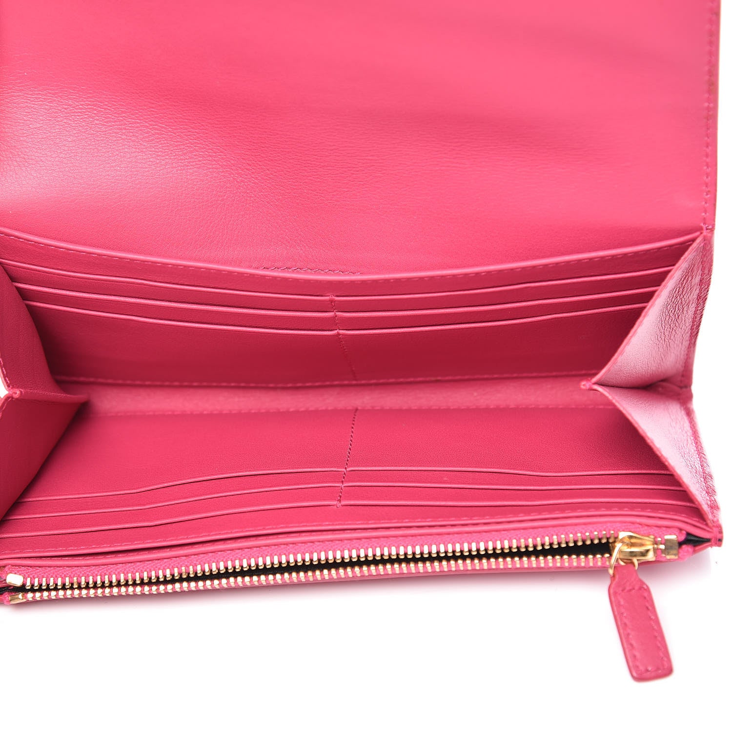 Saint Laurent Calfskin Classic Y Ligne Wallet Fuchsia 5 of 10