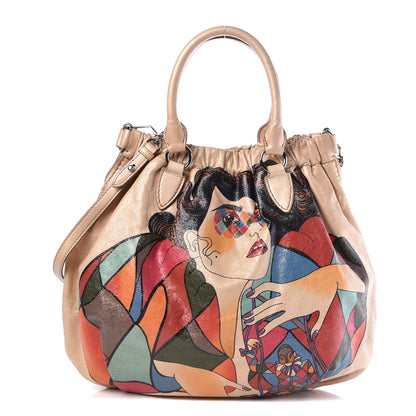 Miu Miu Nappa Geisha Hobo Beige 1 of 8