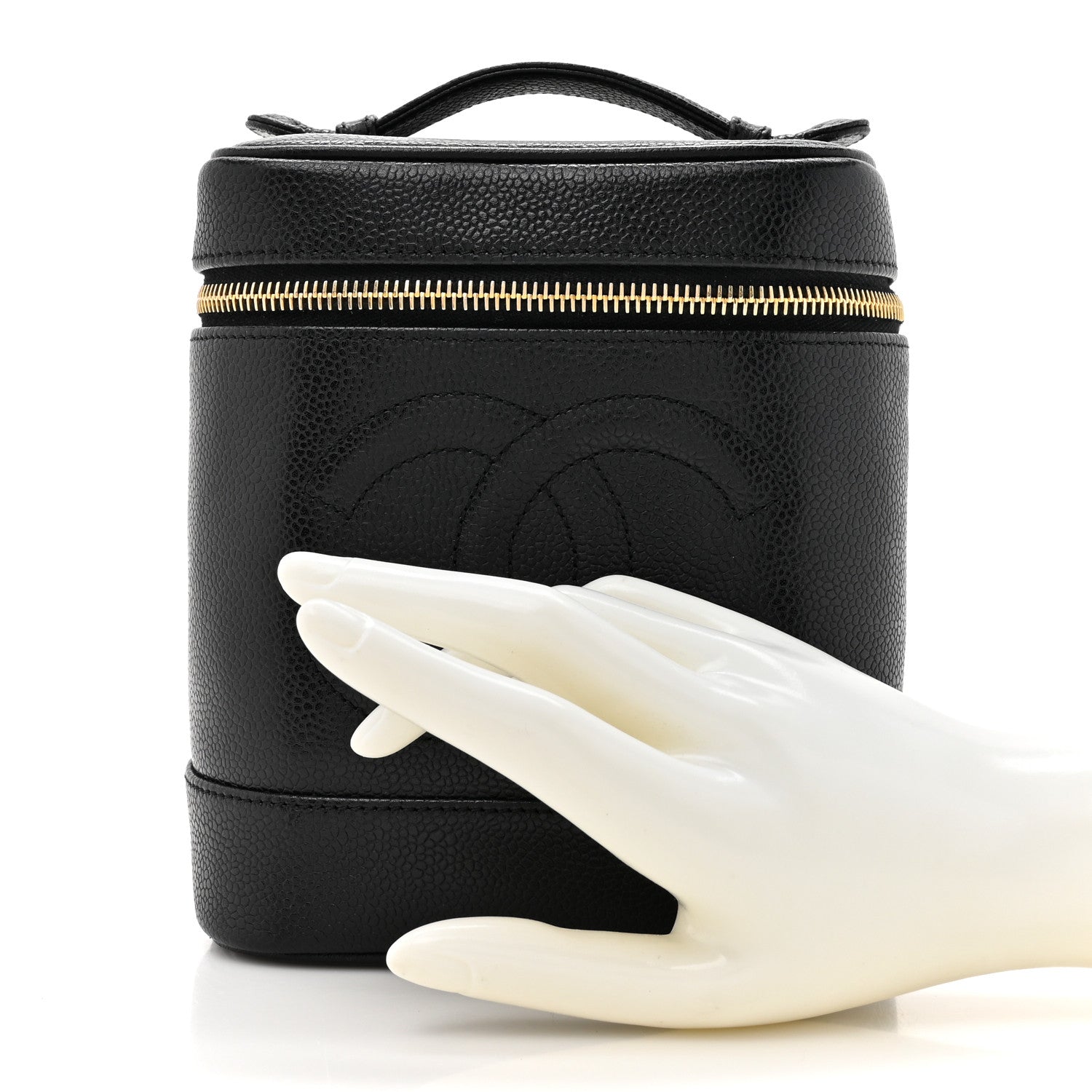Chanel Caviar Cosmetic Vanity Bag Black 2 of 9