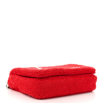 Burberry Cotton Terry Cloth Small Love Lola Bag Red White 4 of 11