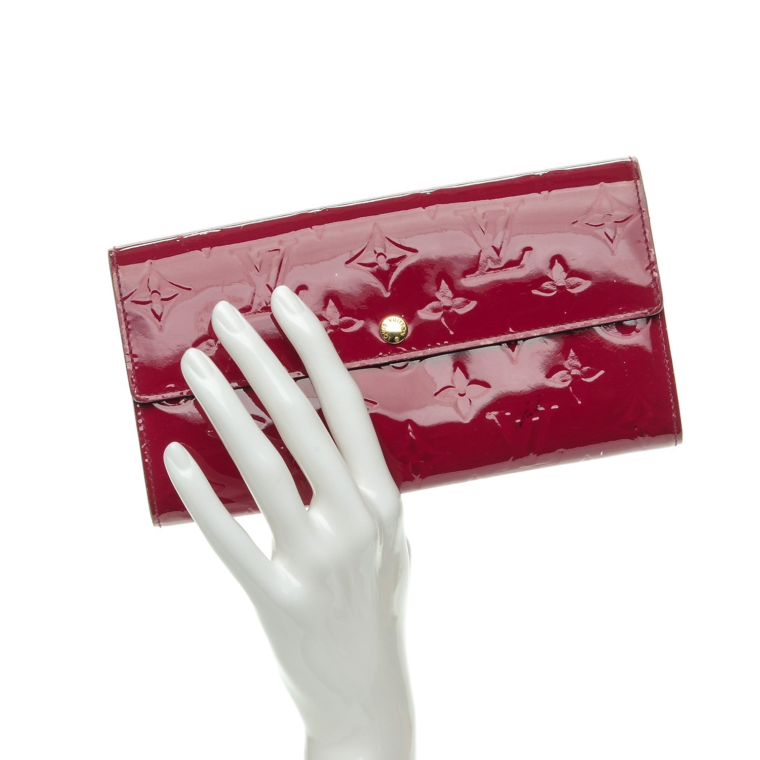 Louis Vuitton Vernis Sarah Wallet Rose Indien 2 of 16