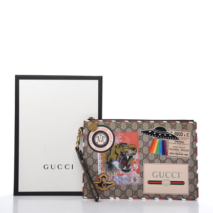 Gucci GG Supreme Monogram Courrier Documents Holder Beige New Acero 12 of 12