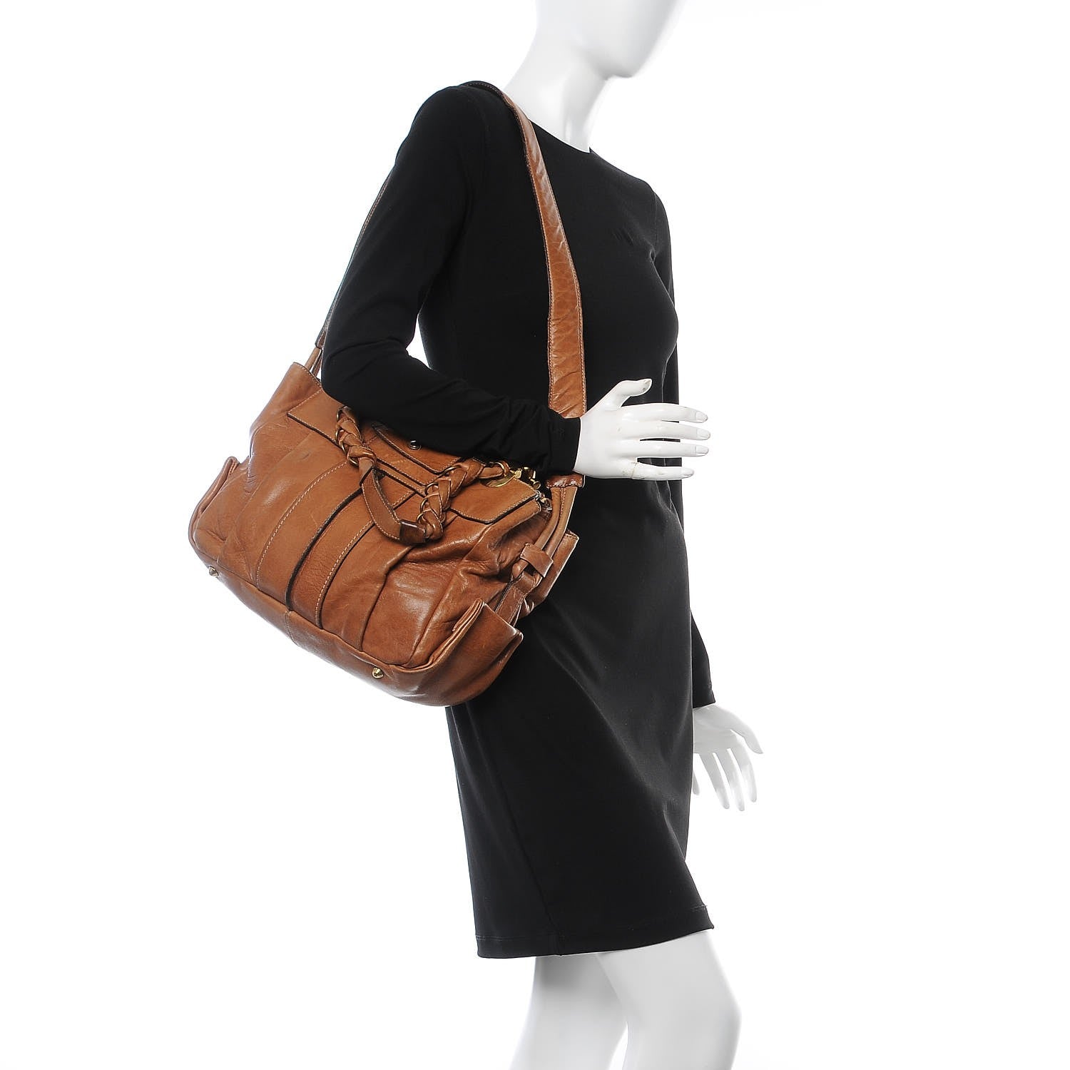 Chloe Lambskin Medium Heloise Satchel Gazelle 2 of 24