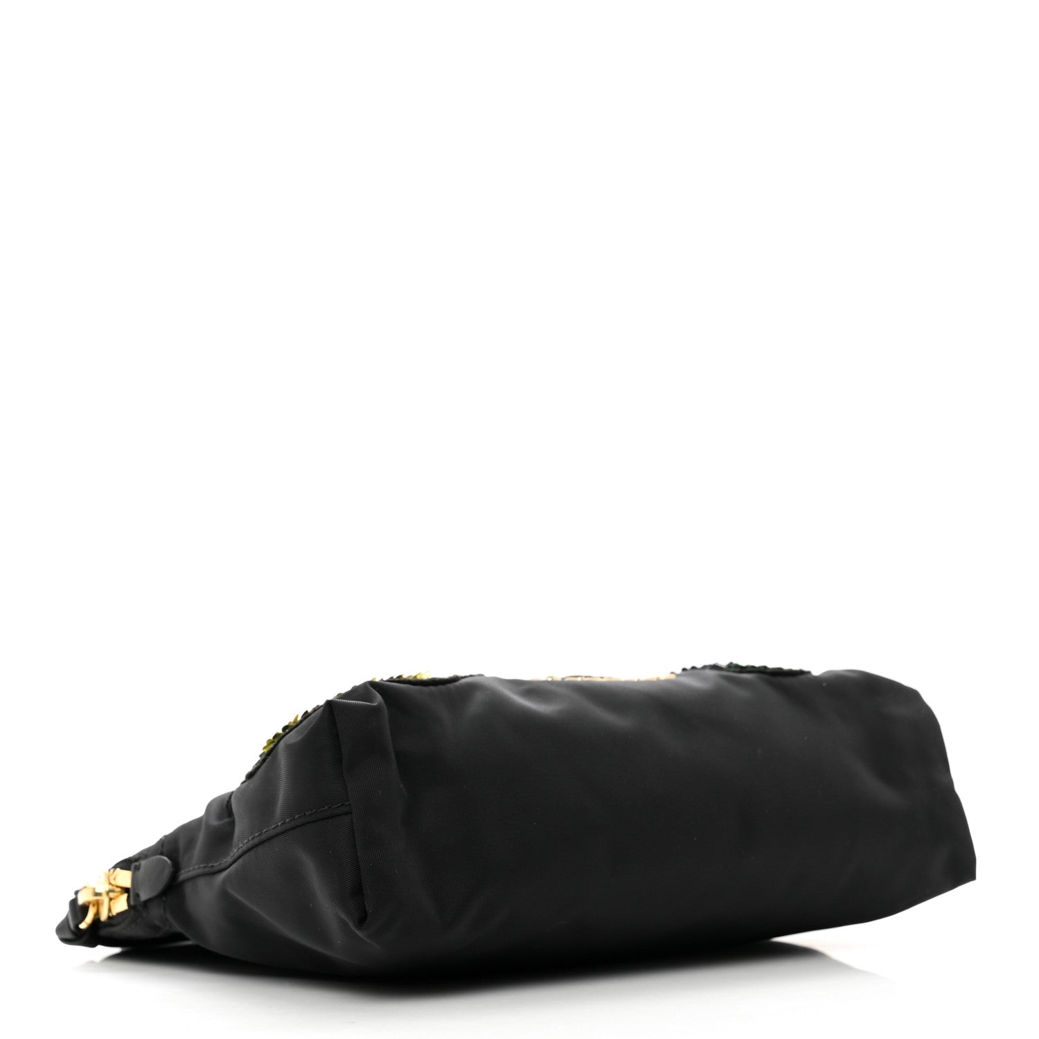 Burberry Nylon Sequin Floral Pouch Black Multicolor 4 of 7