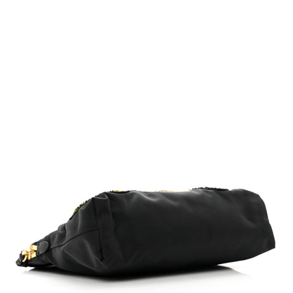 Burberry Nylon Sequin Floral Pouch Black Multicolor 4 of 7