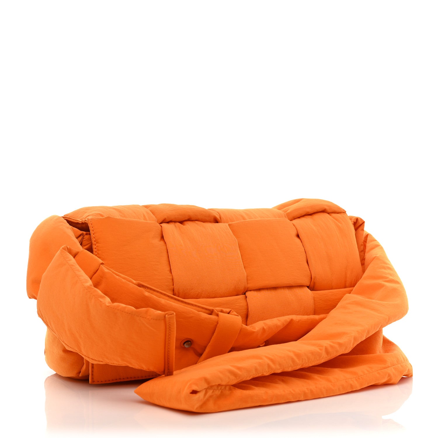 Bottega Veneta Nylon Intrecciato Padded Tech Cassette Bag Orange 4 of 9