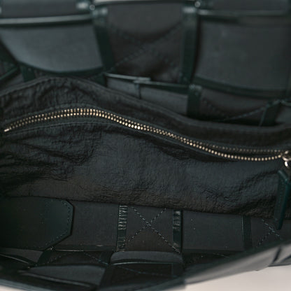 Bottega Veneta Paper Calfskin Maxi Intreccio Cassette Crossbody Bag Black 5 of 14