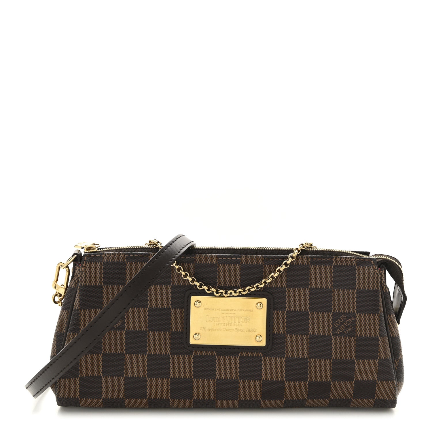 Louis Vuitton Damier Ebene Eva Clutch 1 of 10
