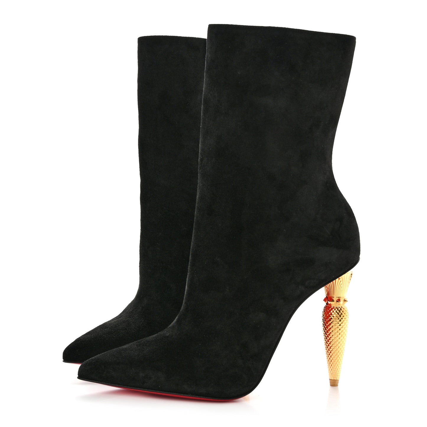 Suede Lipbooty 100 Booties 36.5 Black