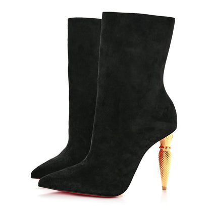 Christian Louboutin Suede Lipbooty 100 Booties 36.5 Black 3 of 8