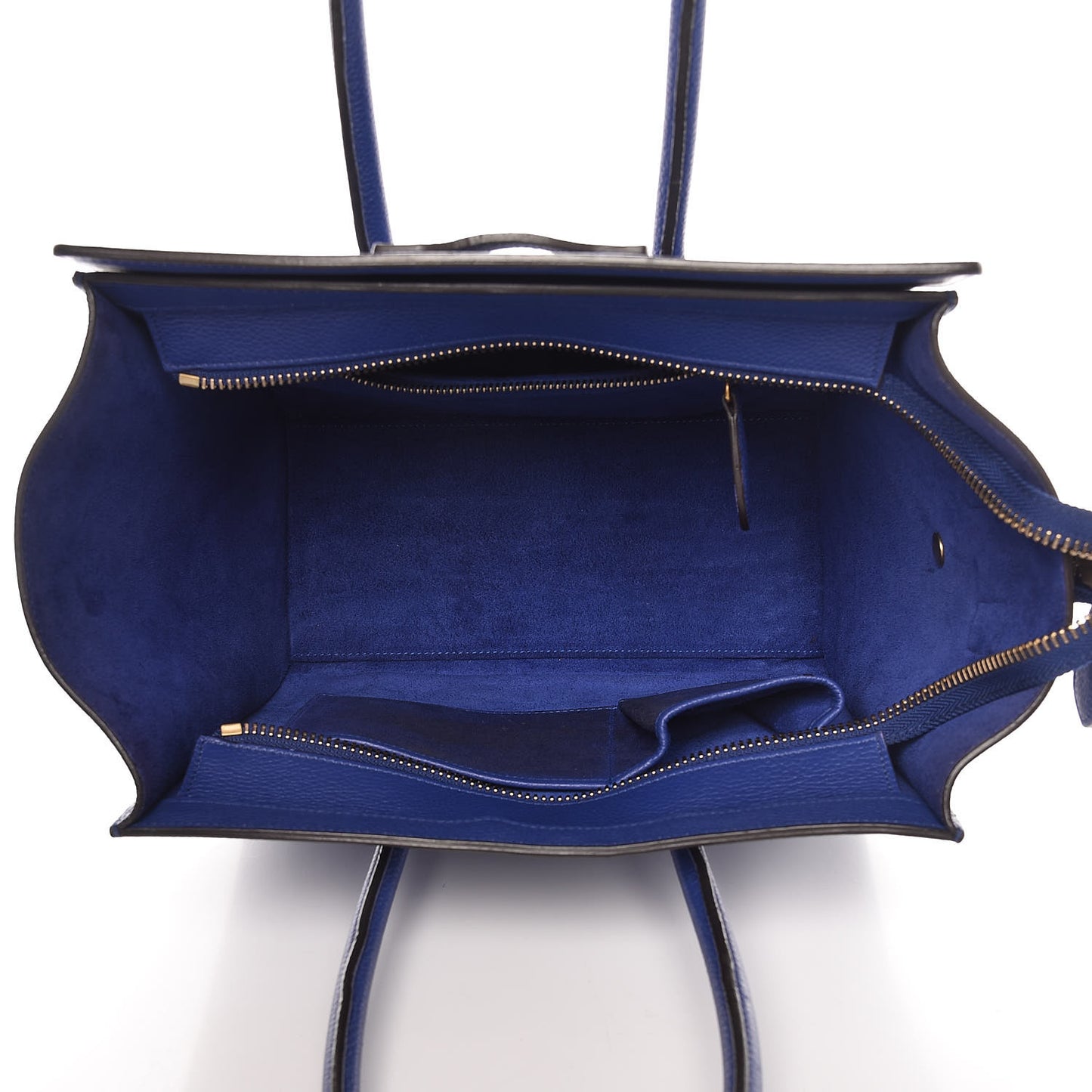 Drummed Calfskin Micro Luggage Indigo