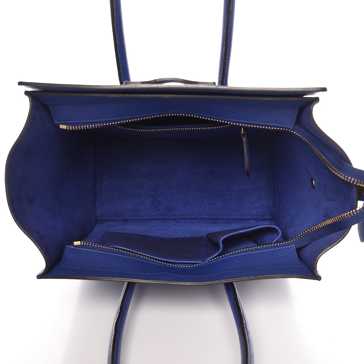 Celine Drummed Calfskin Micro Luggage Indigo 5 of 12