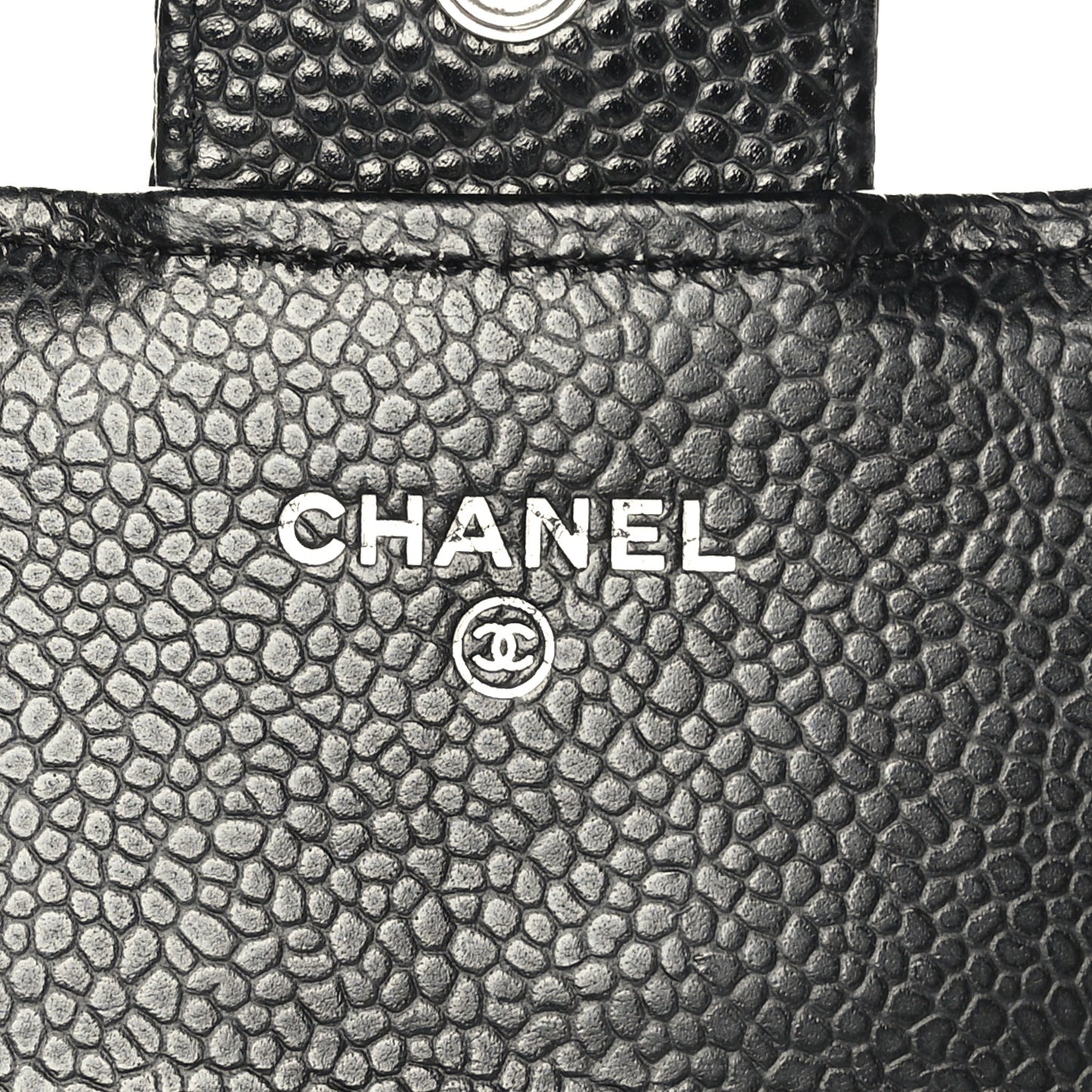 Caviar Quilted Large Gusset Flap Wallet Black