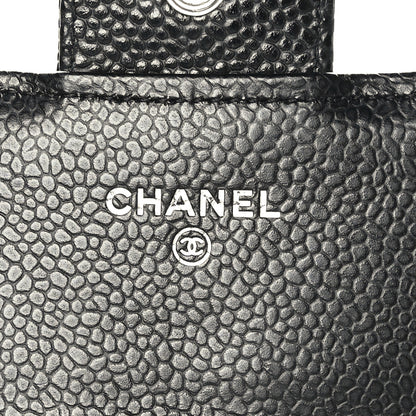 Chanel Caviar Quilted Large Gusset Flap Wallet Black 6 of 9