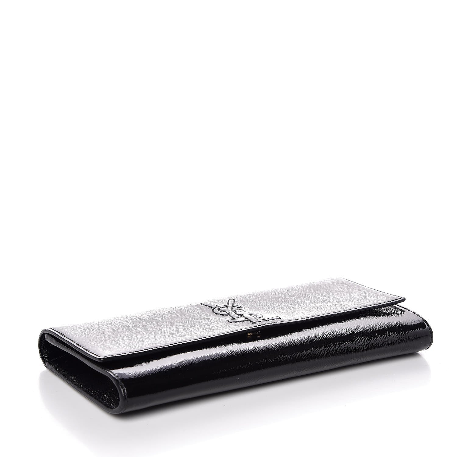 Saint Laurent Textured Patent Monogram Small Belle De Jour Clutch Black 4 of 6