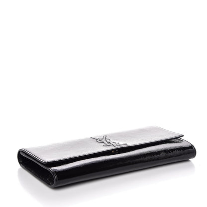 Saint Laurent Textured Patent Monogram Small Belle De Jour Clutch Black 4 of 6