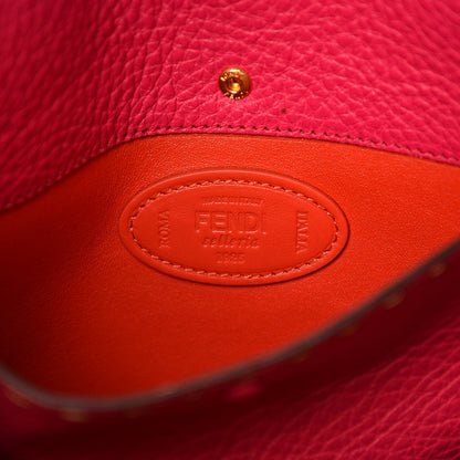 Fendi Cuoio Romano Selleria Bi-Color Large Peekaboo X-Lite Fango Papavero Fuxia 5 of 9