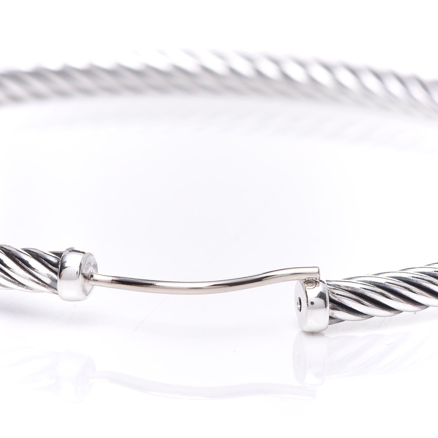 David Yurman Sterling Silver Cable Classics Extra Large Hoop Earrings 3 of 6