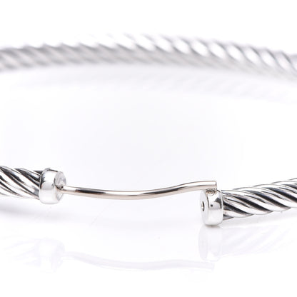 David Yurman Sterling Silver Cable Classics Extra Large Hoop Earrings 3 of 6