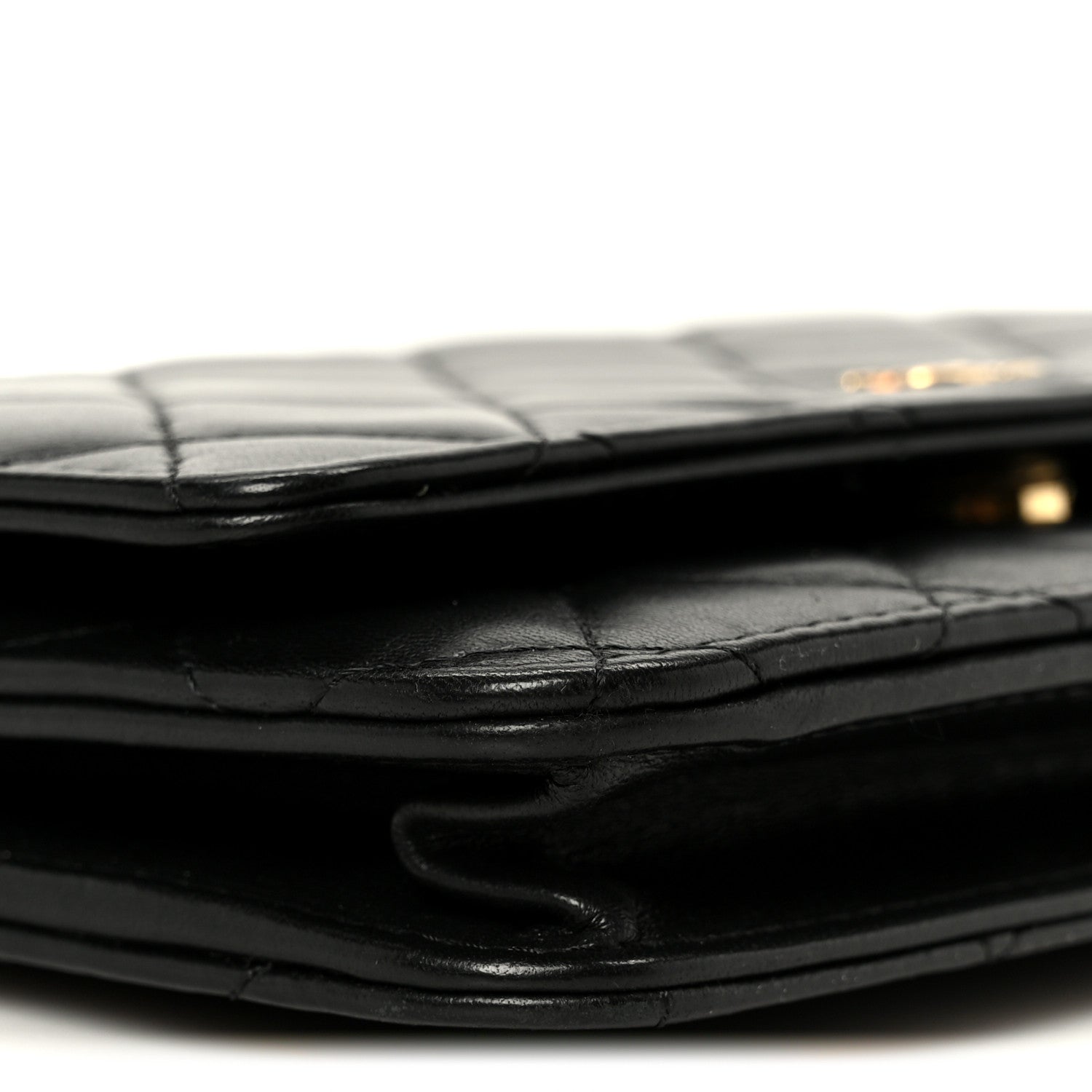 Chanel Lambskin Quilted Wallet On Chain WOC Black 10 of 13