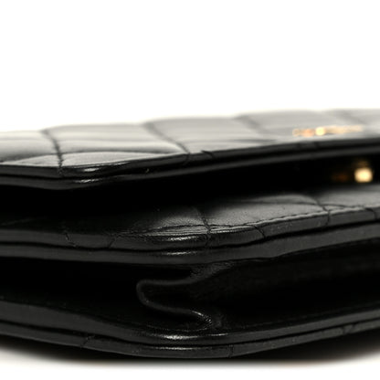 Chanel Lambskin Quilted Wallet On Chain WOC Black 10 of 13
