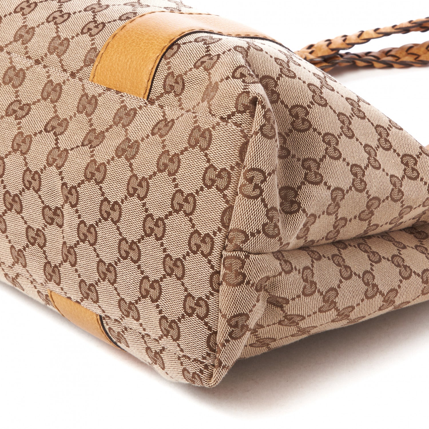 Gucci Monogram Medium Bamboo Bar Tote Yellow 5 of 8