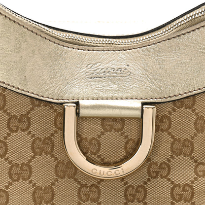 Gucci Monogram Large D Gold Hobo Gold 9 of 14