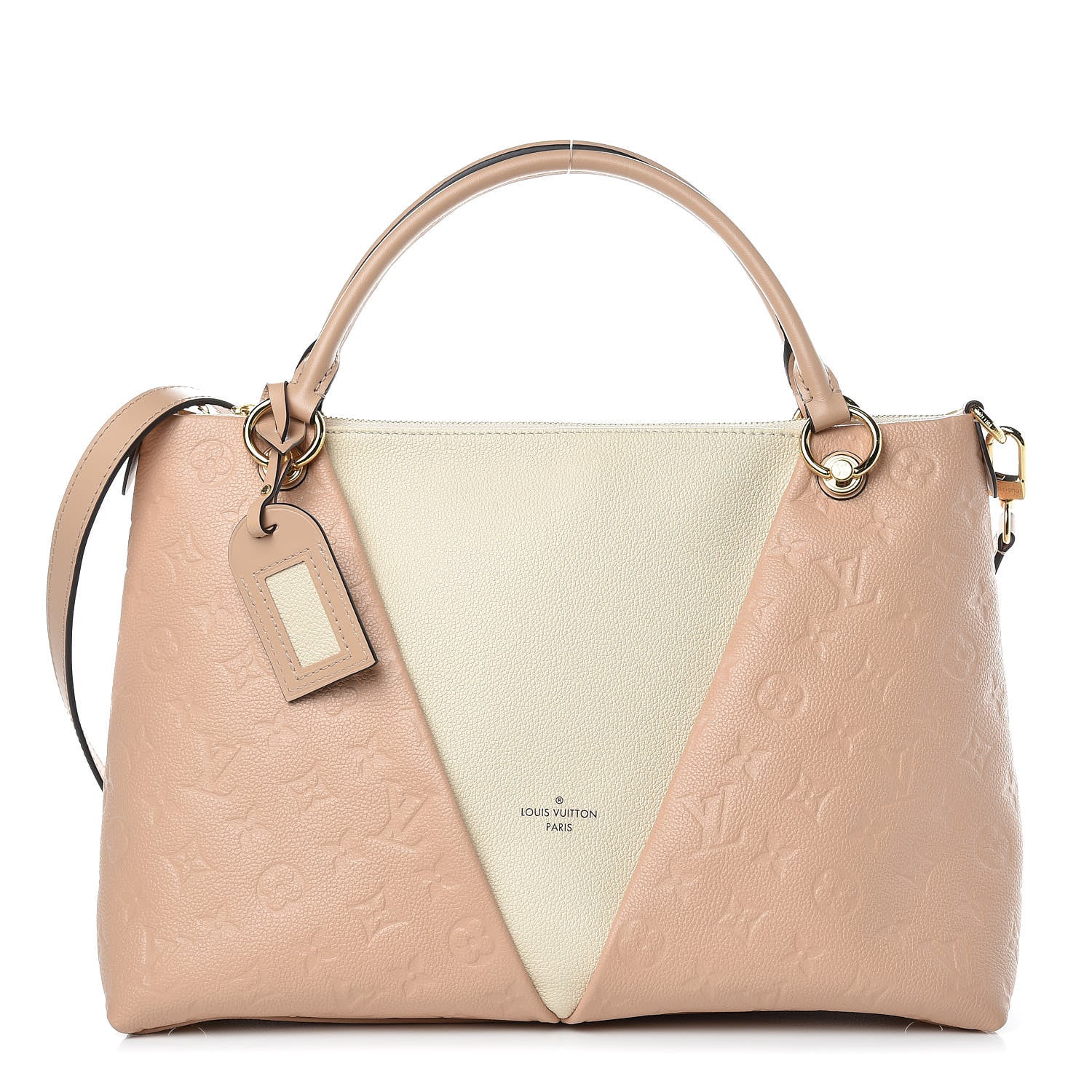 Louis Vuitton Empreinte V Tote MM Beige Rose Creme 1 of 9