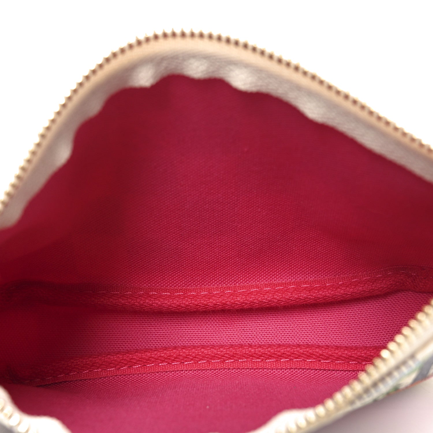 Louis Vuitton Damier Azur 2021 Christmas Animation Hollywood Mini Pochette Accessories Fuchsia 5 of 6